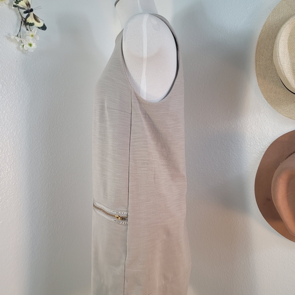 MADEWELL SLEEVELESS ZIP POCKET SHIFT Red BROWN DRESS WOMEN'S SIZE MEDIUM - Picture 6 of 16